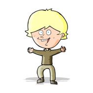 cartoon happy boy laughing N11