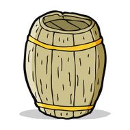 cartoon wooden barrel N3