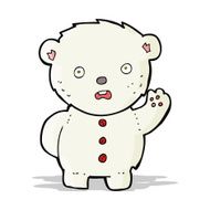 cartoon unhappy polar teddy bear N2