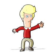 Cartoon Man Waving N16