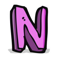 cartoon letter N43