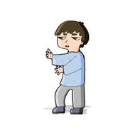 cartoon man gesturing N15