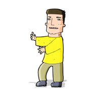 cartoon man gesturing N16