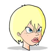 cartoon annoyed woman N79