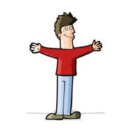 cartoon happy man N211