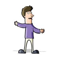 cartoon surprised man N73