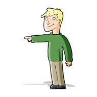 Cartoon Man Pointing N96