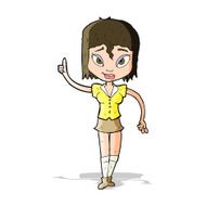 cartoon woman making point N9