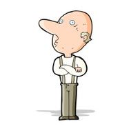 cartoon old man with folded arms N4