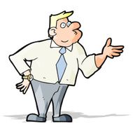 cartoon businessman asking question N3