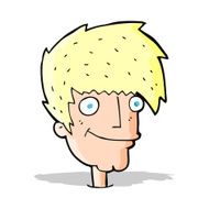 cartoon smiling man N13