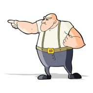 cartoon angry tough guy pointing N4