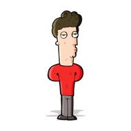 cartoon bored man N21