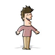 cartoon happy man N212