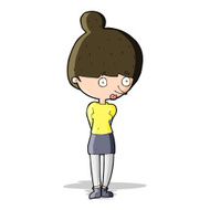 cartoon woman staring N13