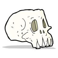 cartoon spooky skull N76