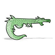 cartoon medieval dragon N3