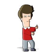 cartoon man gesturing wildly N5
