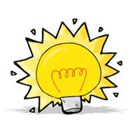 cartoon electric light bulb N15
