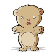 frightened teddy bear cartoon N2