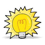 cartoon electric light bulb N16