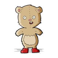 cartoon happy teddy bear in boots N4