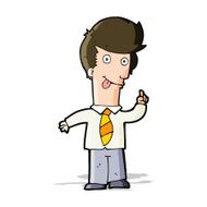 cartoon office man with crazy idea N6