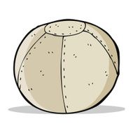 cartoon old stitched football N3