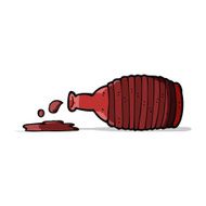 cartoon spilled bottle N6