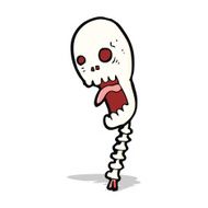 funny cartoon skull N27