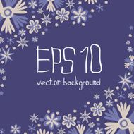 hand drawn doodle flowers background N2