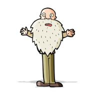 cartoon bearded old man N17