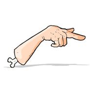 cartoon halloween pointing hand N3