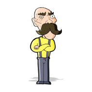 cartoon angry old man N66