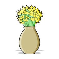 cartoon vase of flowers N5