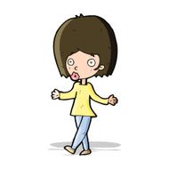 cartoon confused woman N62