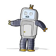 cartoon funny robot N43