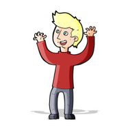 cartoon happy man N214