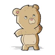 cartoon curious teddy bear N2