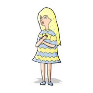 cartoon surprised girl N10