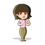 cartoon woman in love N120