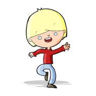cartoon happy boy dancing N3