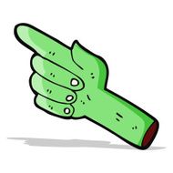 cartoon pointing zombie hand N8