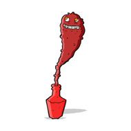 cartoon spooky ghost in bottle N5