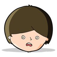 cartoon unhappy boy N23