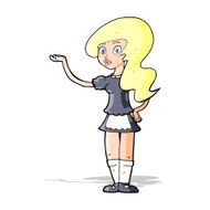 Cartoon Waitress N19