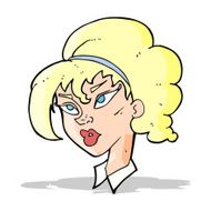 cartoon pretty woman N113