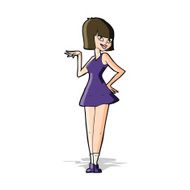 cartoon pretty woman N114
