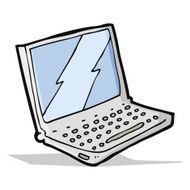 Cartoon Laptop Computer N14