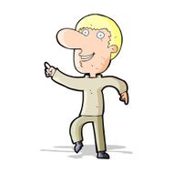 cartoon happy man dancing N16